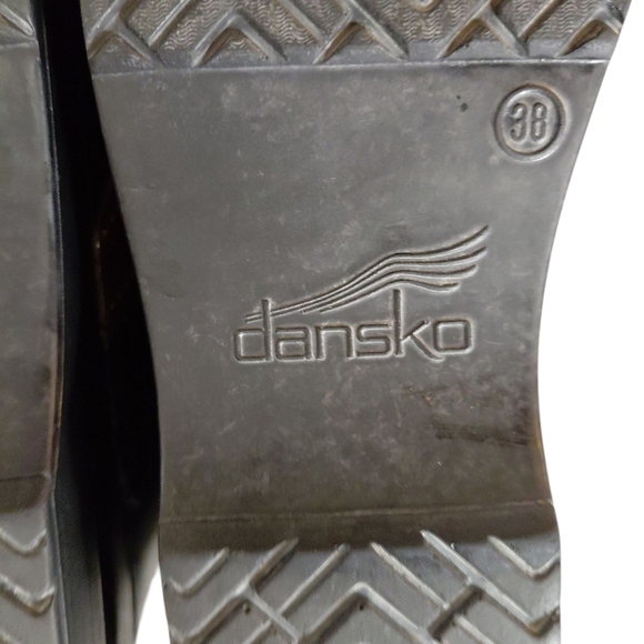 Dansko Pavan Black And Brown Leather Clog Size 7.5-8 Comfort Shoe - Picture 10 of 12